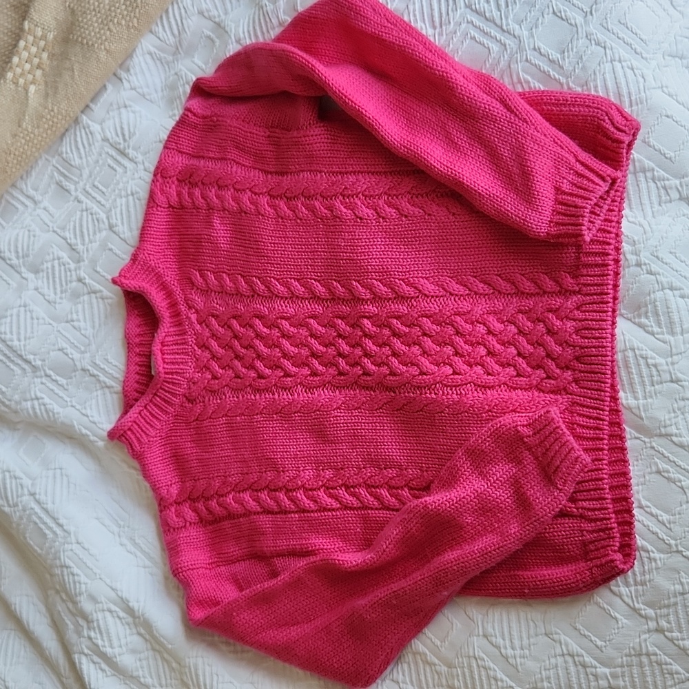 Amour Vert Rollneck Cable Sweater Merino Wool XS